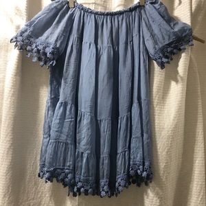 Italian blue Beach cover up/ tunic